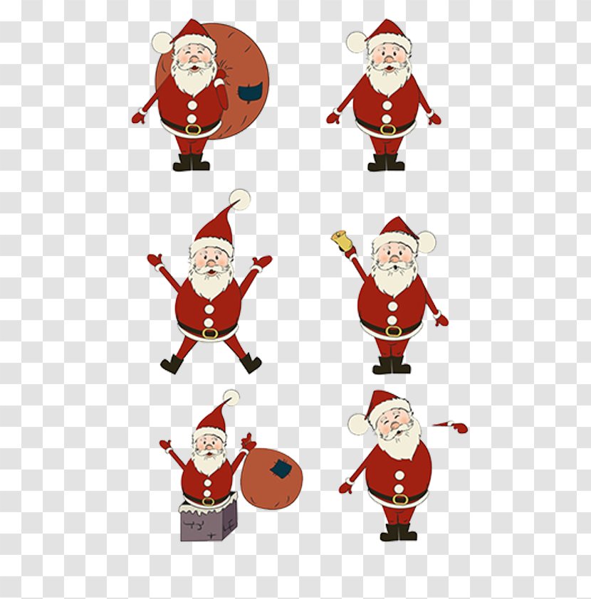 Santa Claus Christmas Label - Animation Transparent PNG