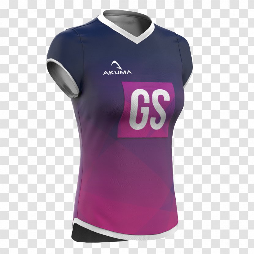 T-shirt Top Sleeve Sports Fan Jersey - Netball Court Transparent PNG