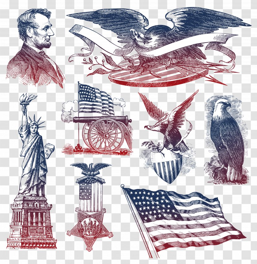 United States Bald Eagle Symbol Clip Art - Fashion Design - 4th Of July Clipart Collection Transparent PNG