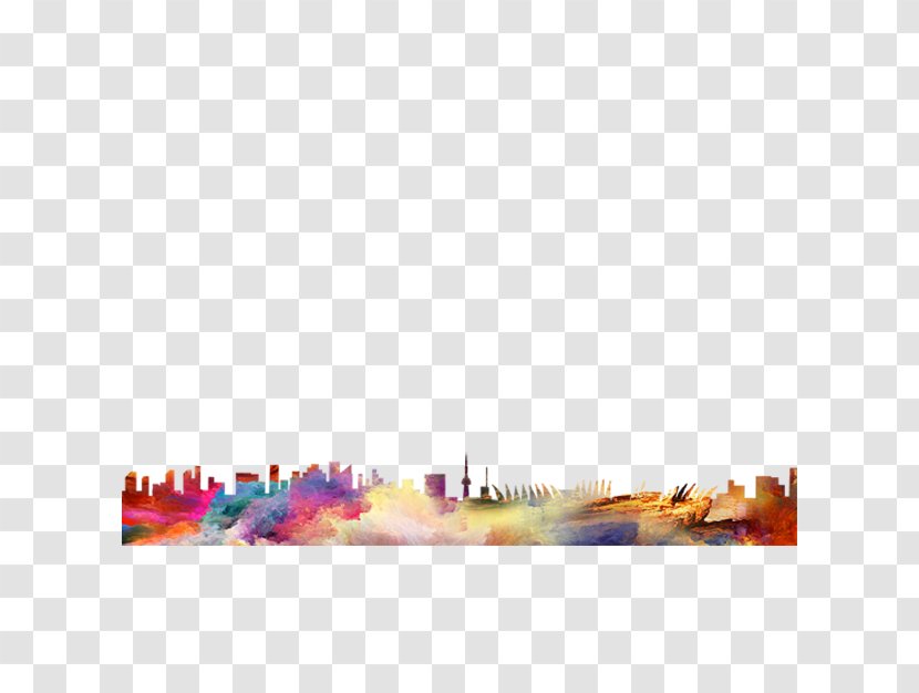 Color Silhouettes Creative City - Computer Graphics - Sky Transparent PNG