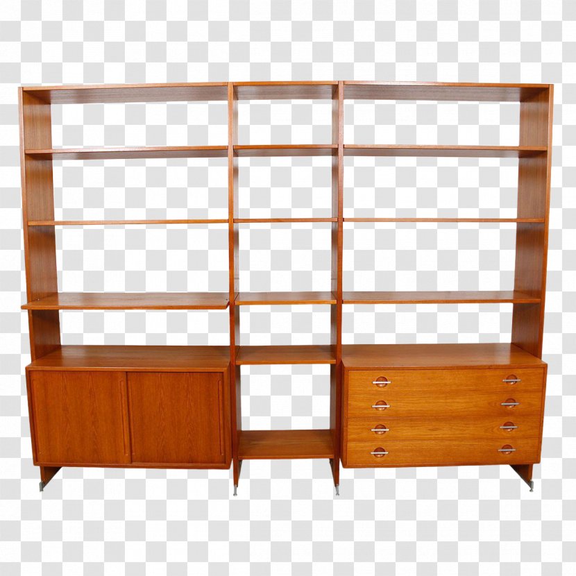 Furniture Shelf Table Bookcase Drawer - Danish Modern Transparent PNG