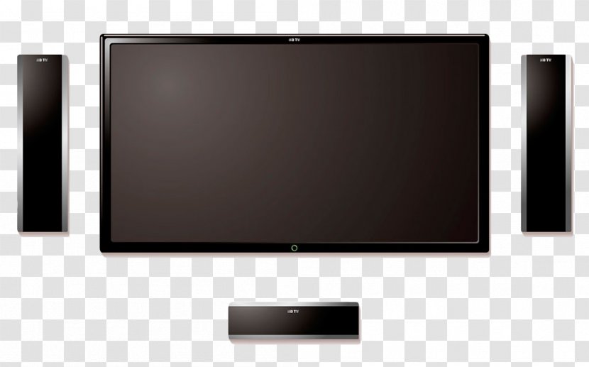 LCD Television Loudspeaker Surround Sound Computer Monitor - Black TV Electronic Equipment Transparent PNG