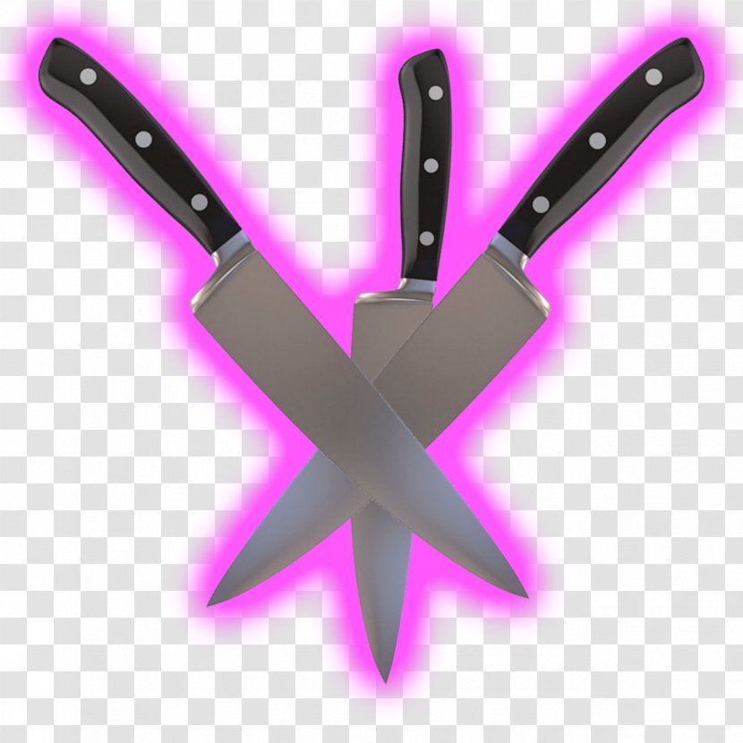 Throwing Knife Weapon Purple Tool - And Fork Transparent PNG