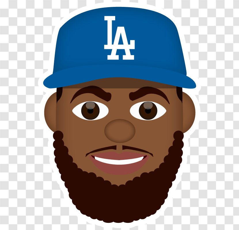 Los Angeles Dodgers Sticker Dodger Blue Emoji Baseball - Kenley Jansen Transparent PNG