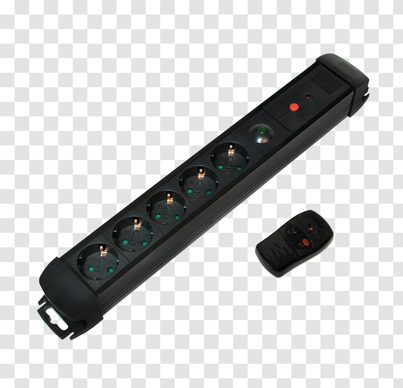 Power Strips & Surge Suppressors Schuko AC Plugs And Sockets Remote Controls Extension Cords - Computer Component - Ciabatta Transparent PNG
