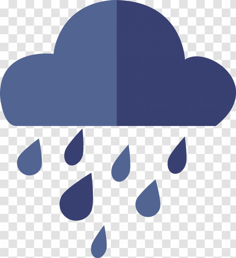 Cloud Icon - Flat Blue Rain Transparent PNG