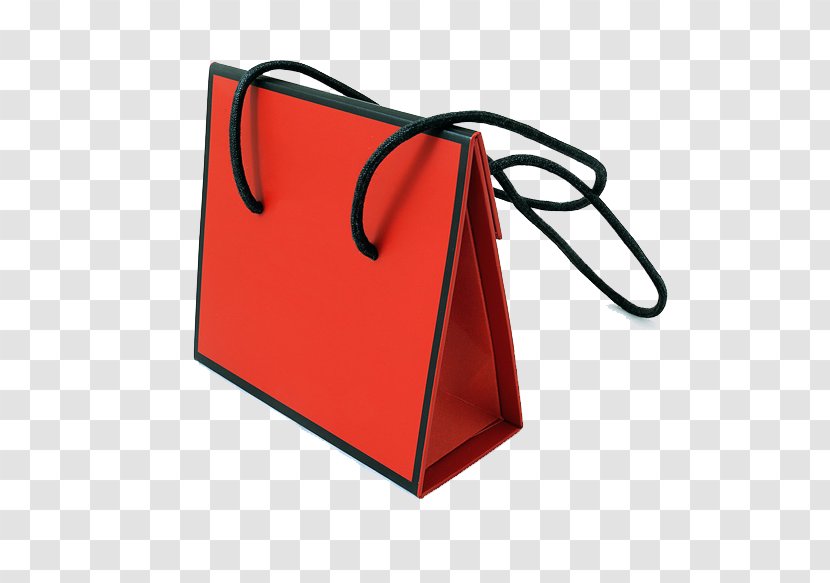 Paper Bag Handbag Box - Red Transparent PNG