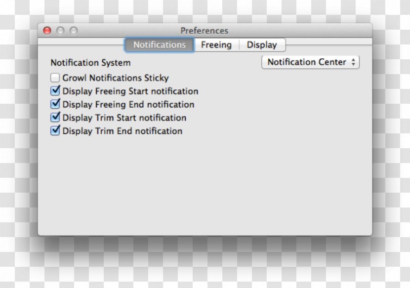 Growl Menu Bar OS X Mavericks Notification Center Computer Software - Speed - Tamer Transparent PNG