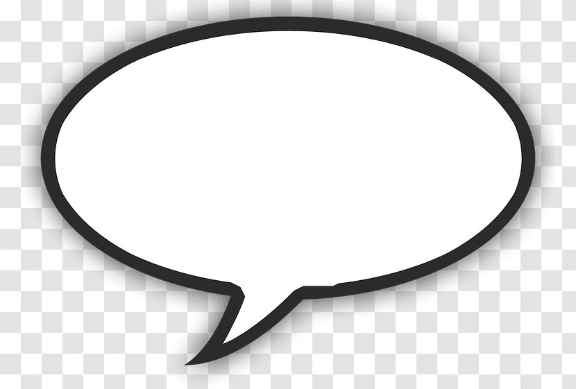 Text Speech Balloon Symbol - Black And White Transparent PNG