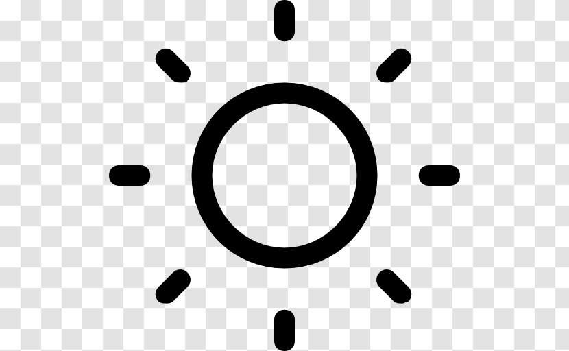 Sonne Symbol - Black And White Transparent PNG