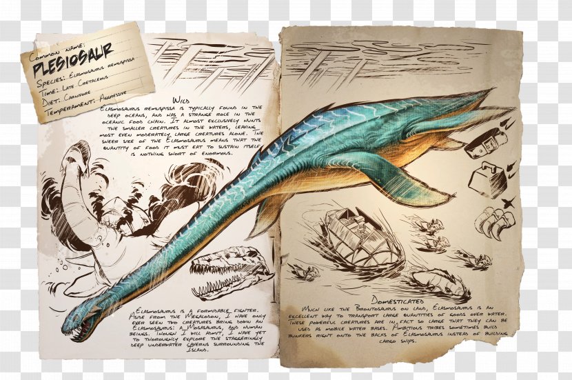 Plesiosauria ARK: Survival Evolved Elasmosaurus Spinosaurus Reptile - Fish - Mutton Transparent PNG
