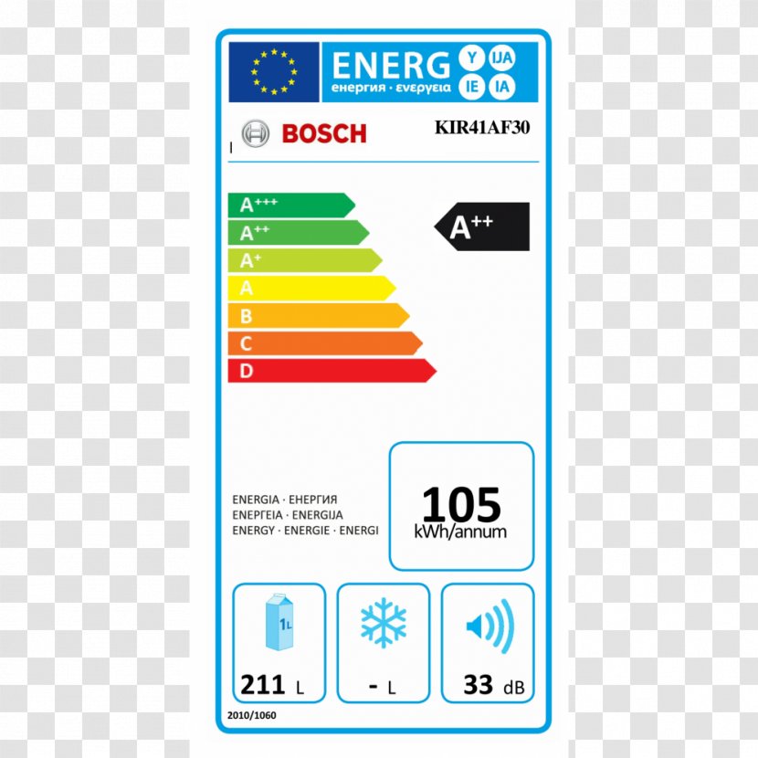 Freezers Bosch Refrigerator Washing Machines Auto-defrost - Area Transparent PNG