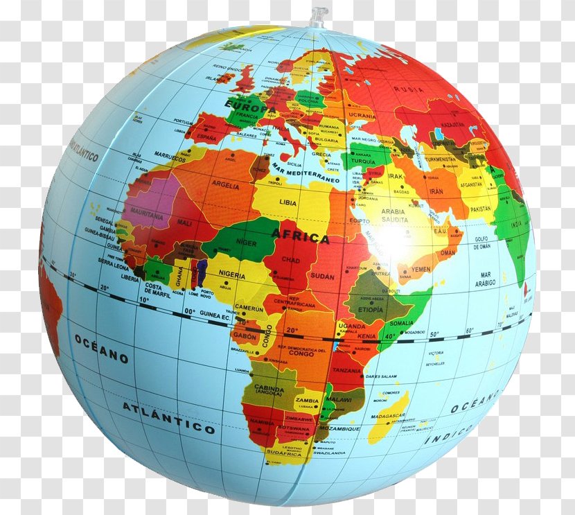 Globe Mapa Polityczna Toy Balloon Earth - Sphere Transparent PNG