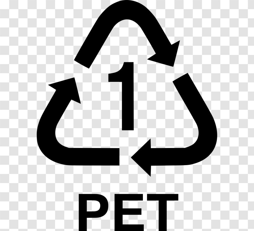 Polyethylene Terephthalate Resin Identification Code PET Bottle Recycling Plastic - Recycling-symbol Transparent PNG