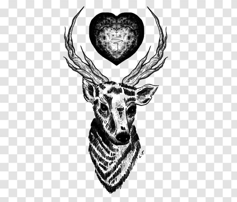 Deer Tattoo One Direction Drawing Musician - Heart Transparent PNG