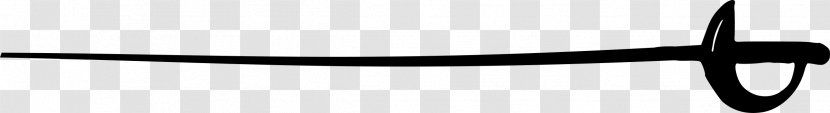 Sabre Fencing Sword Clip Art - Black And White Transparent PNG