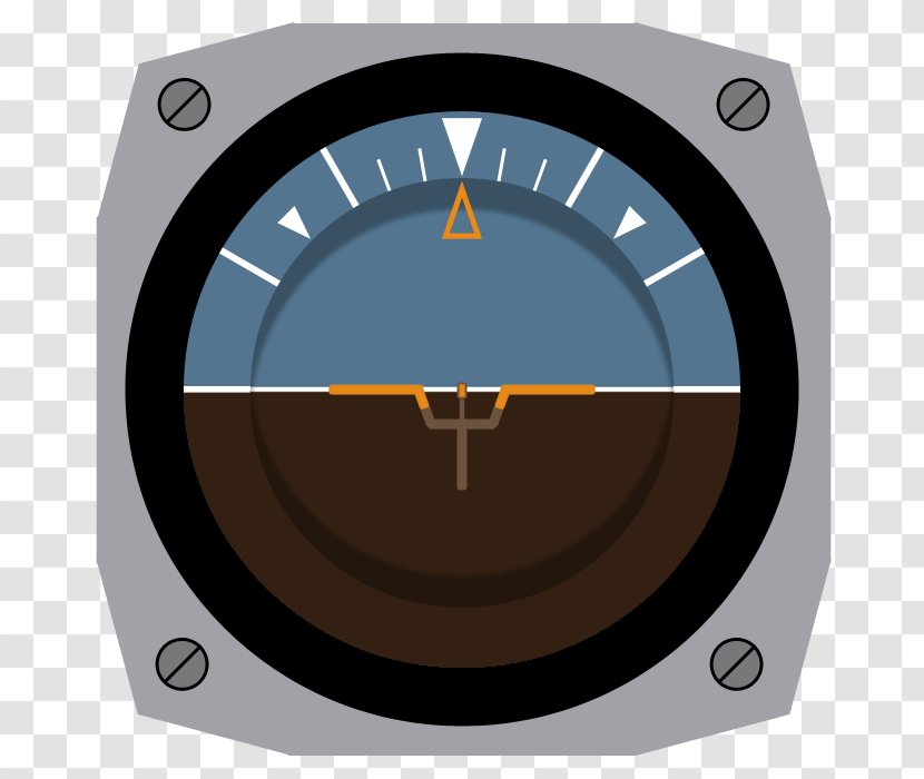 Aircraft Airplane Flight Attitude Indicator Gyroscope - Gauge Transparent PNG