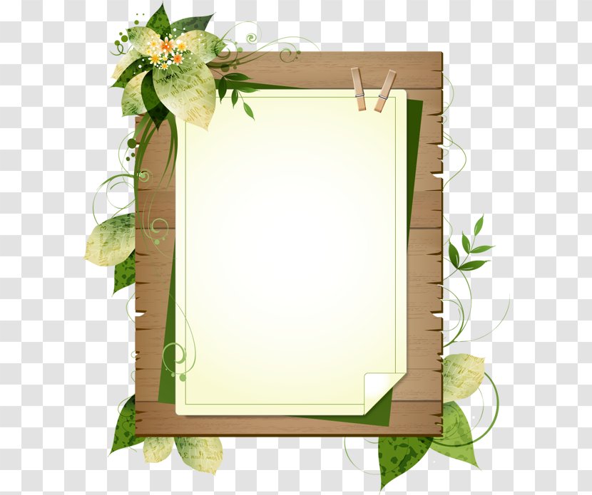 Paper Picture Frames Wood Borders And - Green Transparent PNG