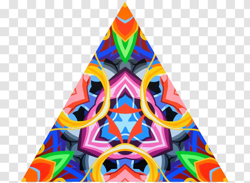 Symmetry Triangle Pattern - Abstract Paint Transparent PNG