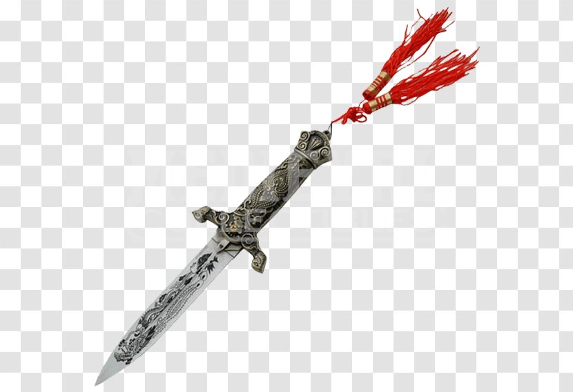 Bowie Knife Dagger Sword Weapon - Scabbard - Chinese Guardrail Transparent PNG