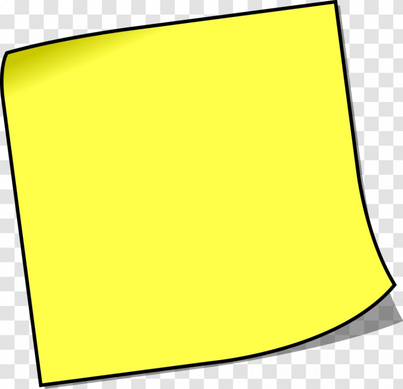 Post-it Note Paper Royalty-free Clip Art - Postit - Yellow Square Cliparts Transparent PNG