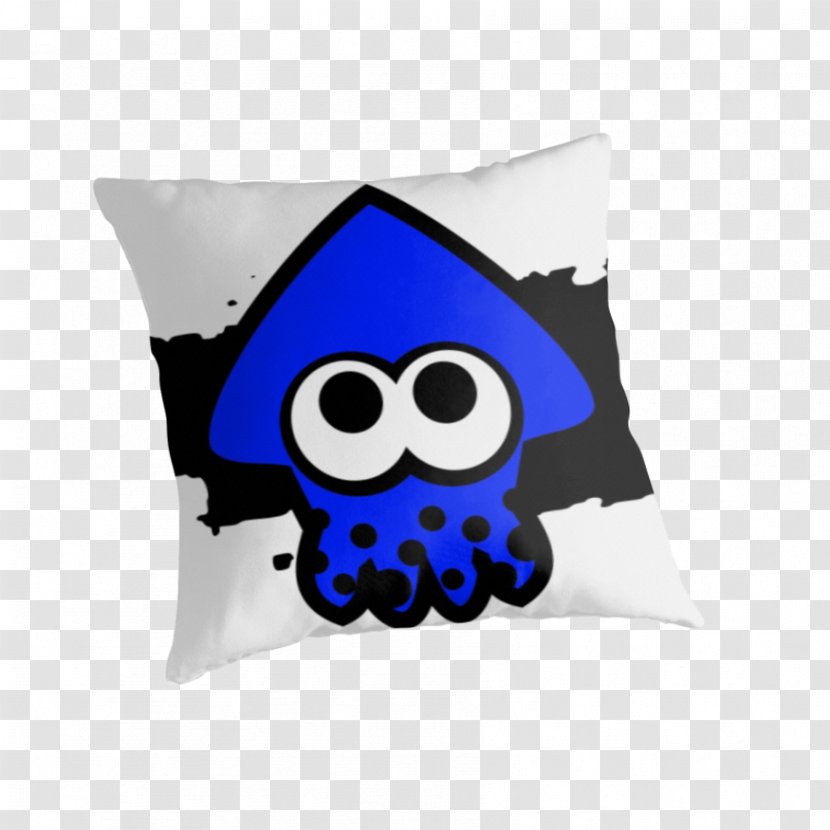 Throw Pillows Cushion Couch Bed - Cobalt - Splatoon Squid Transparent PNG