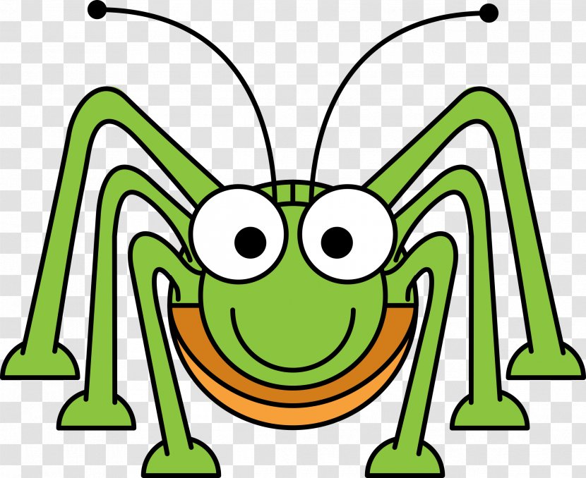 Cartoon Grasshopper Clip Art - Transparent Transparent PNG