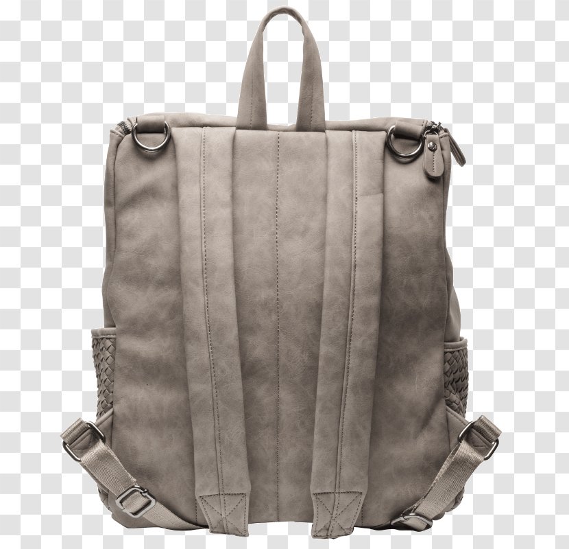 Lisbon Little Company Lissabon Quilted Diaper Backpack Bag - Taupe - Zipper Braid Transparent PNG