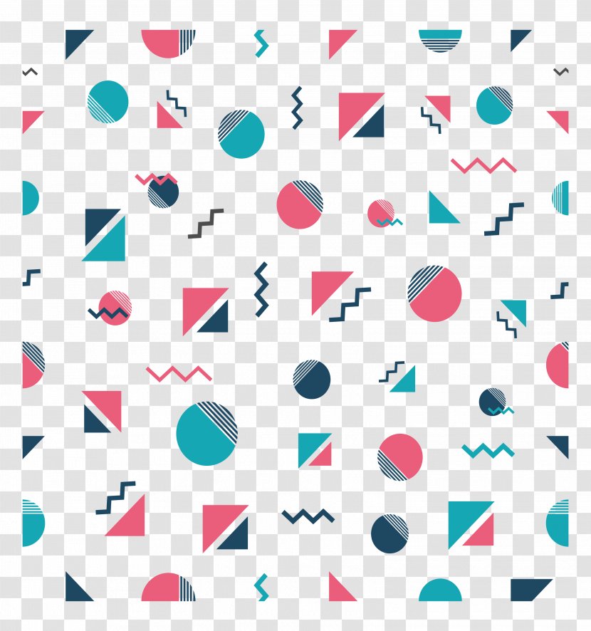 Memphis Group Pattern - Point - Round Triangle Geometric Transparent PNG