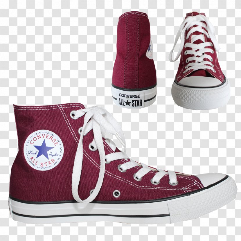 Chuck Taylor All-Stars Converse High-top Shoe Sneakers - Maroon - High Heeled Transparent PNG