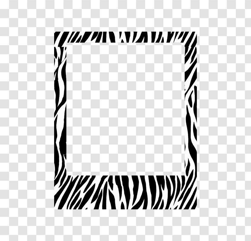Zebra Pattern Picture Frames Animal Print Font - Gift Transparent PNG