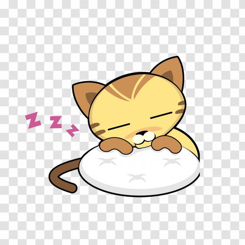 Cat Hello Kitty Cartoon - Sleeping Kitten Transparent PNG