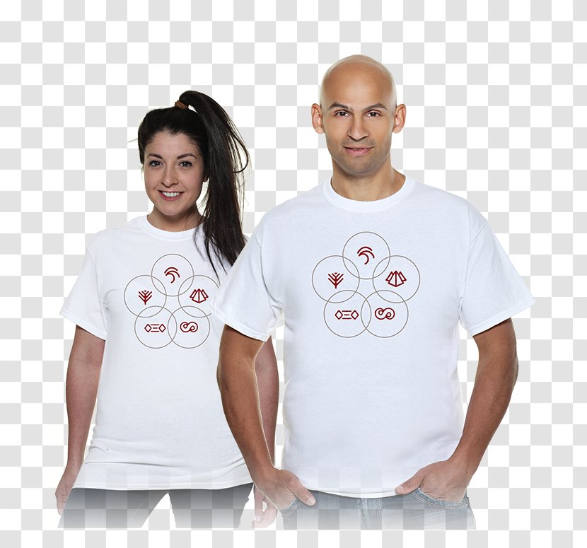 T-shirt Warframe Sleeve Shoulder - White - Summer Transparent PNG
