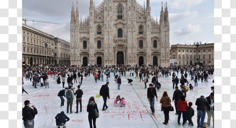 Milan Cathedral Barry's Bootcamp Piazza Del Duomo International Women's Day 8 March - Pedestrian - Festa Della Donna Transparent PNG