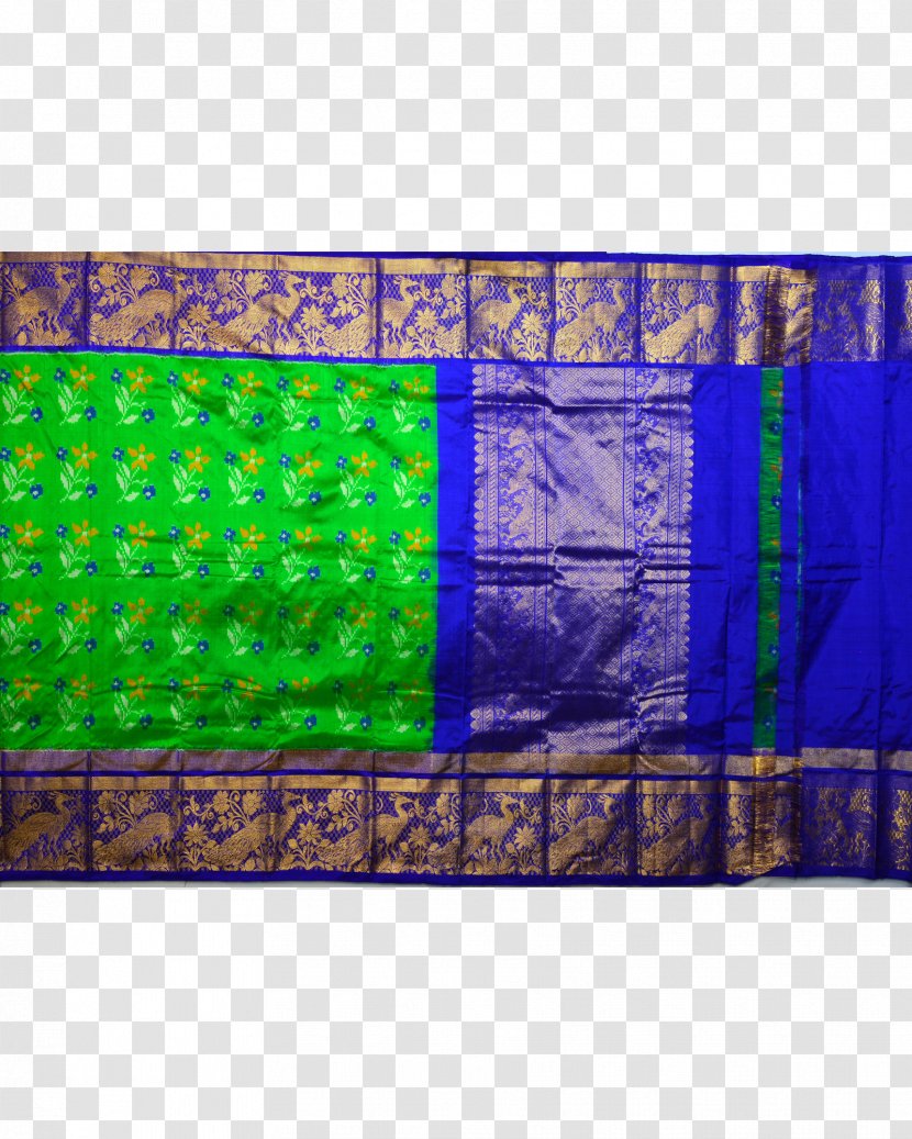 Pochampally Saree Kanchipuram Bhoodan Ikat Sari - Purple - Border Transparent PNG
