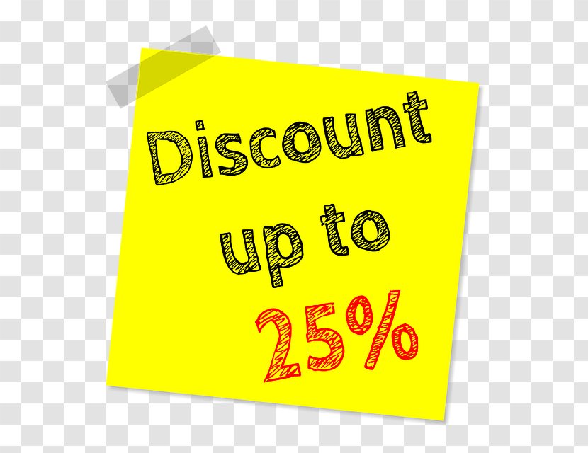 Discounts And Allowances Customer Promotion Service Sales - Post It Note Transparent PNG