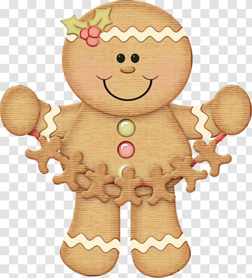 Clip Art Gingerbread Fictional Character Toy - Wet Ink Transparent PNG
