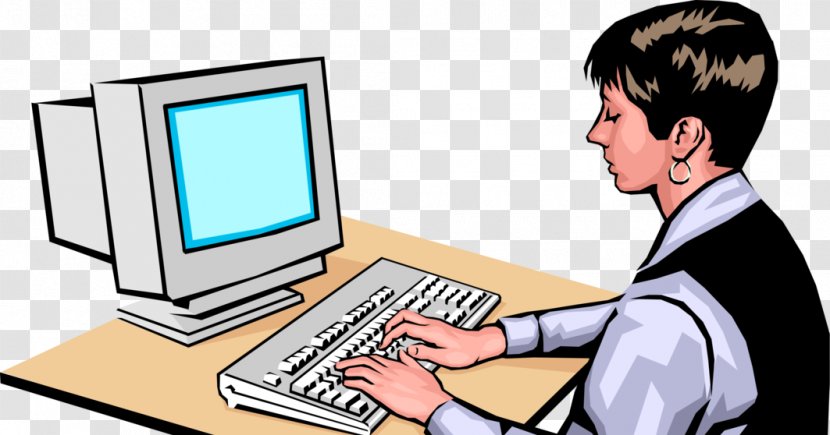 Clip Art Computer Operator Image - Electronic Device - Blemished Background Transparent PNG