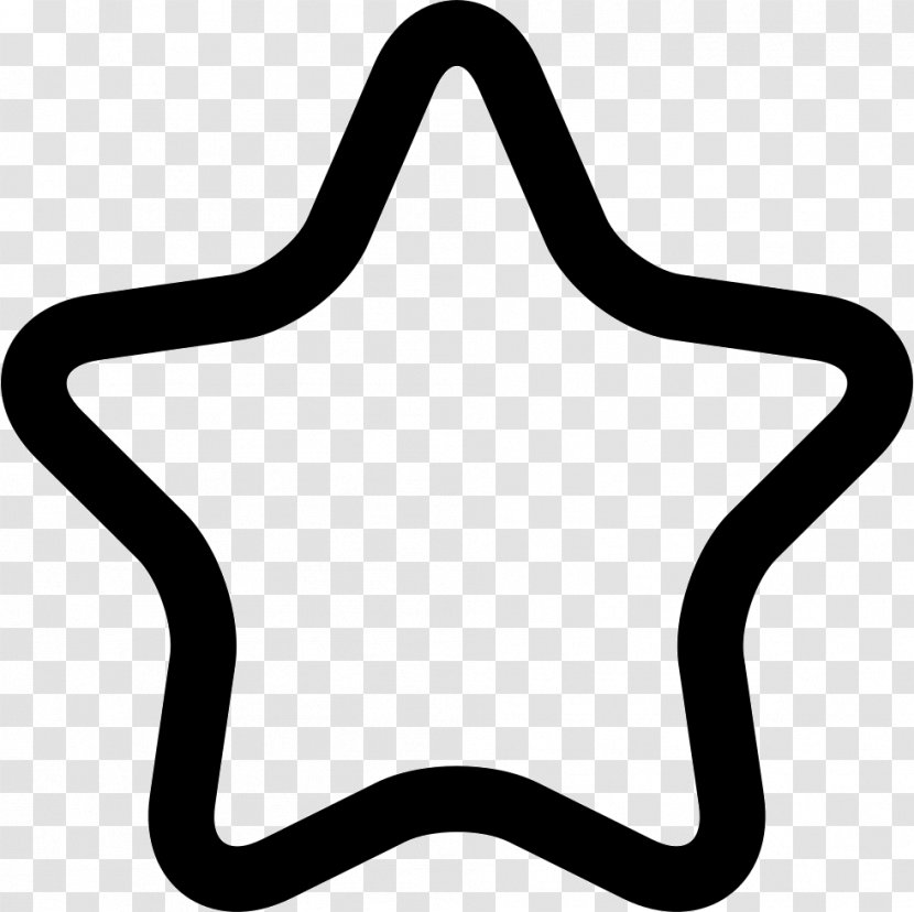 Star - Shape - Black And White Transparent PNG