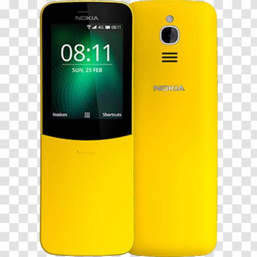 Feature Phone Smartphone Nokia 8110 4G Dual TA-1059 4GB LTE Yellow Arabic 2.45