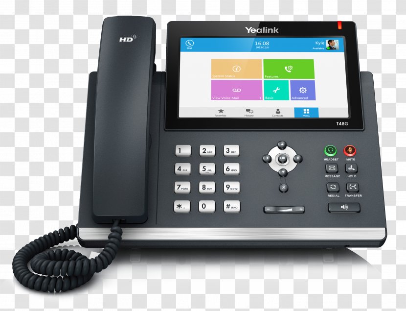 Yealink SIP-T48G VoIP Phone Session Initiation Protocol Voice Over IP Telephone - Wideband Audio - Teléfono Transparent PNG