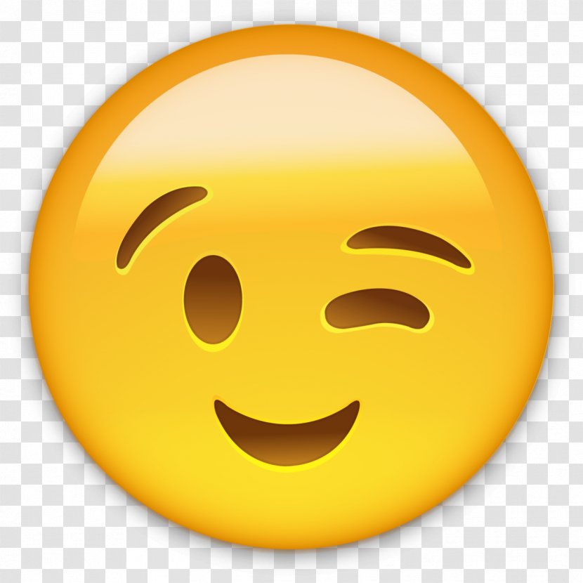 Smiley Emoticon Wink WhatsApp Clip Art - Smile Emoji Transparent PNG