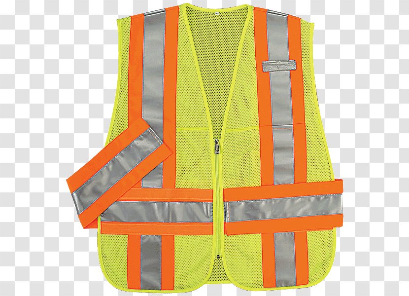Gilets High-visibility Clothing - Orange - Safety Vest Transparent PNG