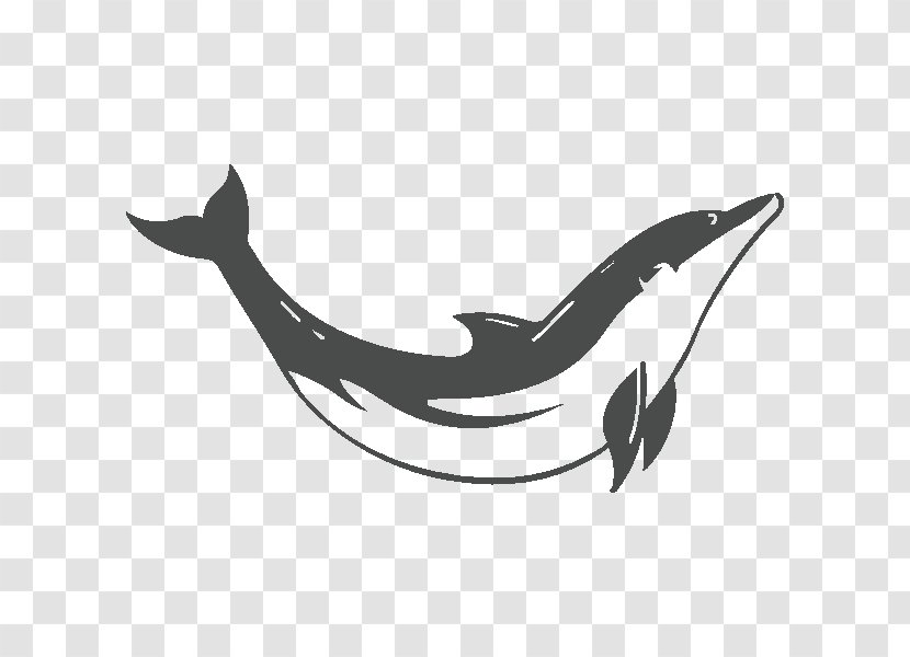 Wall Decal Dolphin Sticker - Black And White Transparent PNG