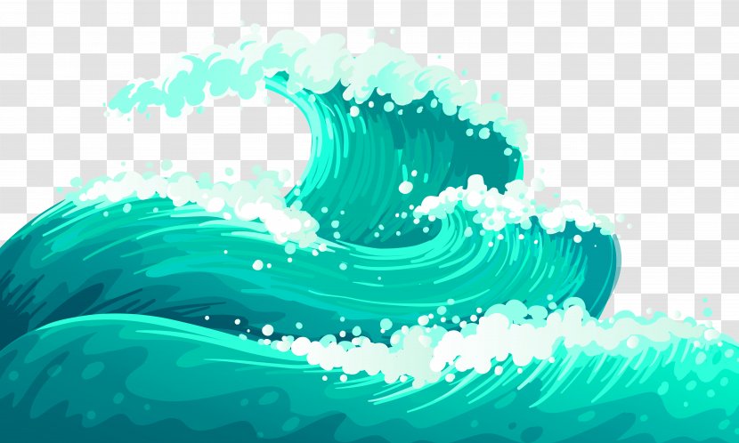 Wind Wave Dispersion Clip Art - Turquoise - Blue Atmosphere Pattern Transparent PNG