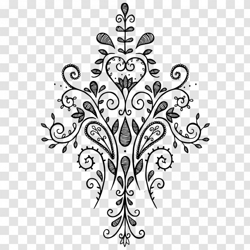 Floral Symmetry Flower Pattern - Color Transparent PNG