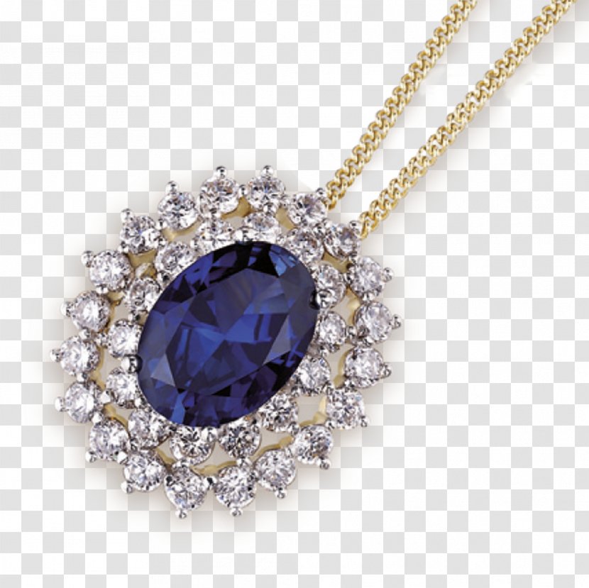 Charms & Pendants Sapphire Necklace Jewellery Gold - London - Large Oval Engagement Rings Transparent PNG