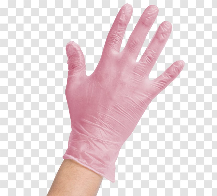 Medical Glove Polyvinyl Chloride Rubber Disposable Transparent PNG