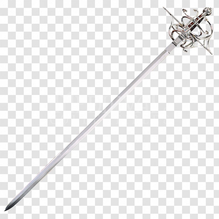 Rapier Renaissance Fencing Hilt Weapon - Types Of Swords Transparent PNG