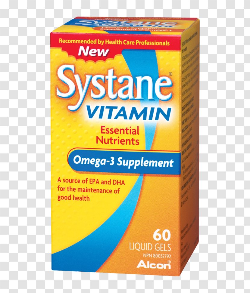 Dietary Supplement Nutrient Acid Gras Omega-3 Vitamin Systane - Dry Eye - Health Transparent PNG